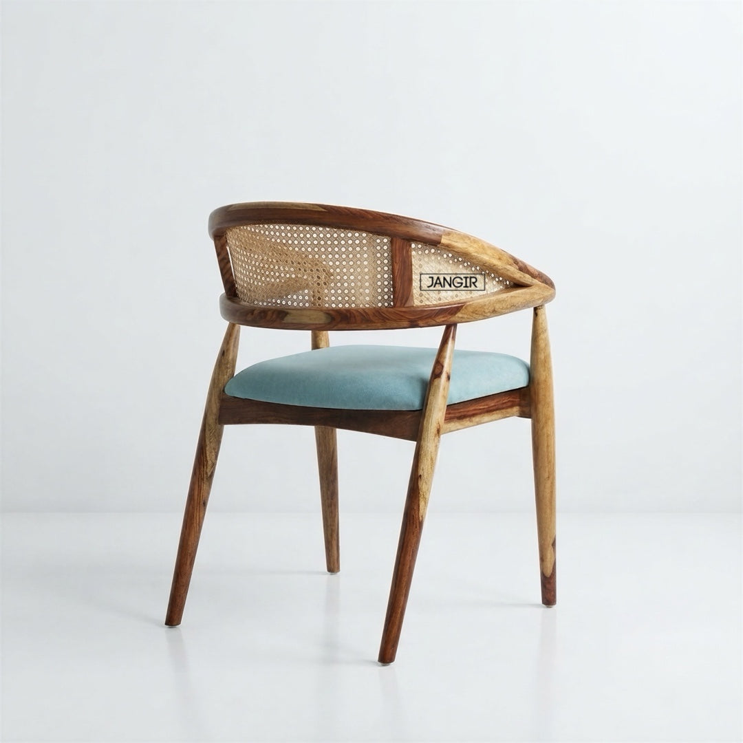 Comfort Live Edge Dining Table With Cane Chairs