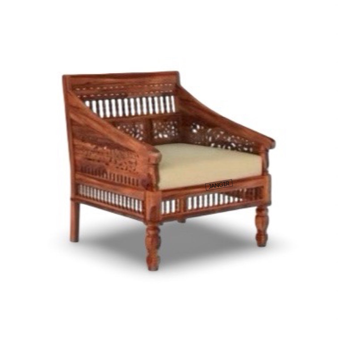 Discover the timeless beauty of our white rustic carved sofa. Made with sheesham wood, Adds elegance and charm to your living space with Antique Carved Sofa Set