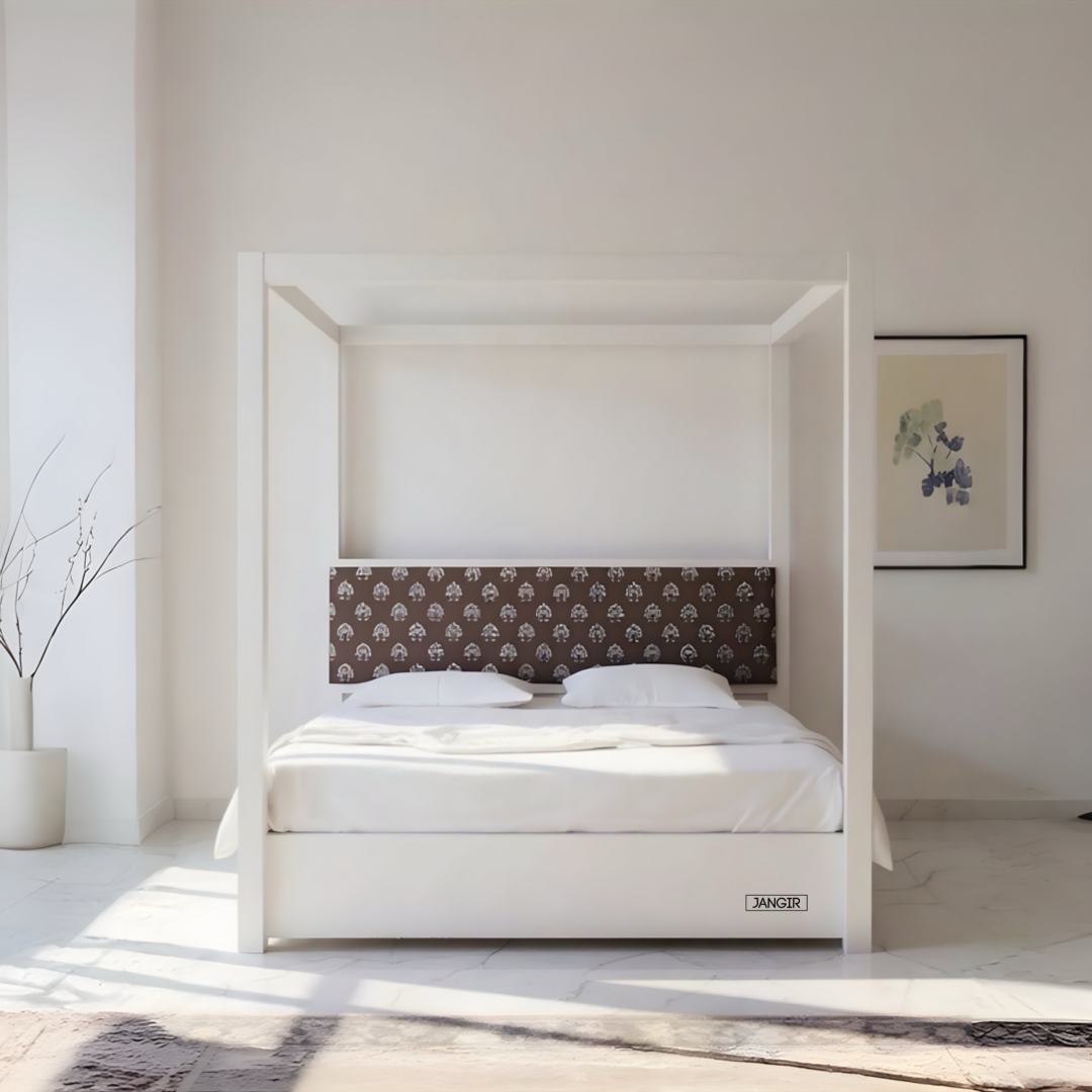 Upgrade your bedroom with our the sturdy, stylish Reir Sheesham Poster Bed! Shop Sheesham wood made queen and king size four poster beds near you in Bangalore!