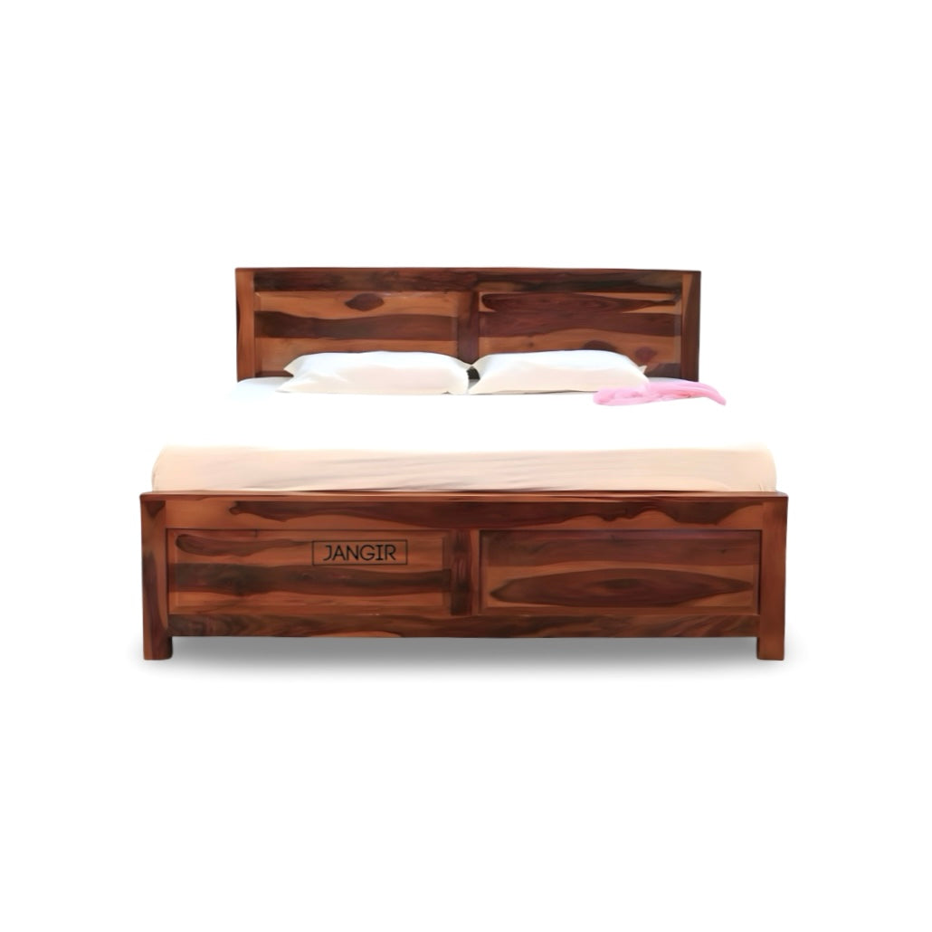 Discover the Dalla Sheesham Wood Storage Bed.  durable, elegant, available in king & queen sizes with storage. Shop now for best prices near you in Bangalore