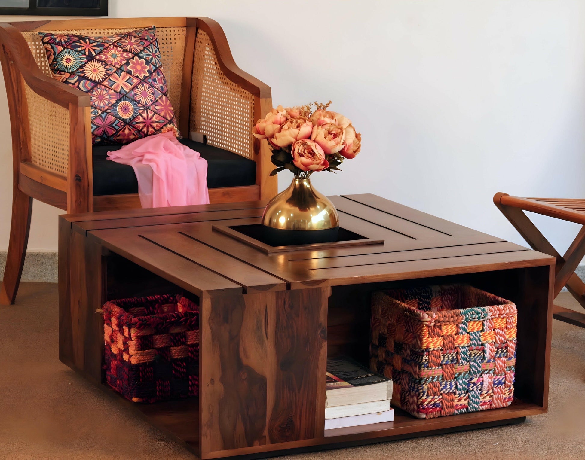 Transform your living space with our exquisite designer center tables crafted from sheesham wood,  with ample storage solutions for all your essentials. Shop the best Coffee tables in Bangalore now!