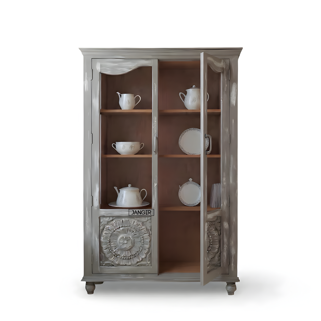 Ramgarh Carved Rustic Crockery Unit