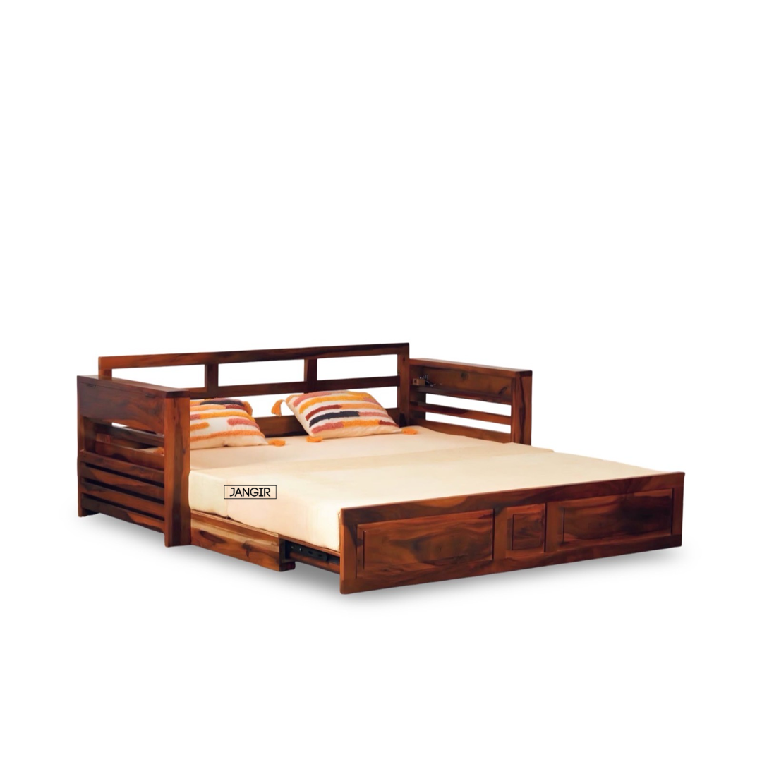 Dalla Sheesham Wood Sofa cum Bed.