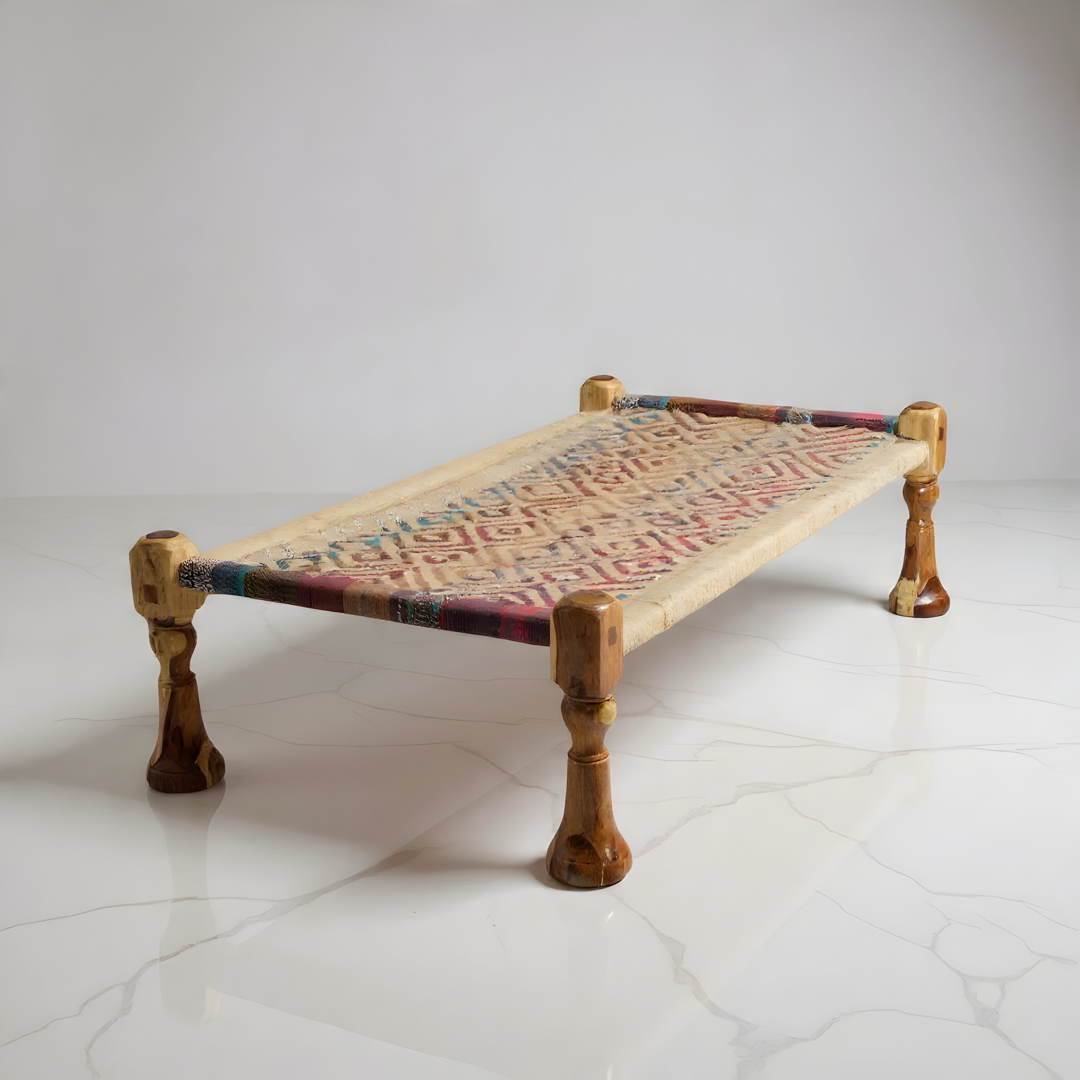 Explore our Natural Jute Weave Charpai Bed, sheesham wood made. Buy wooden charpai khatiya for living, balcony and outdoor online or near you in Bangalore