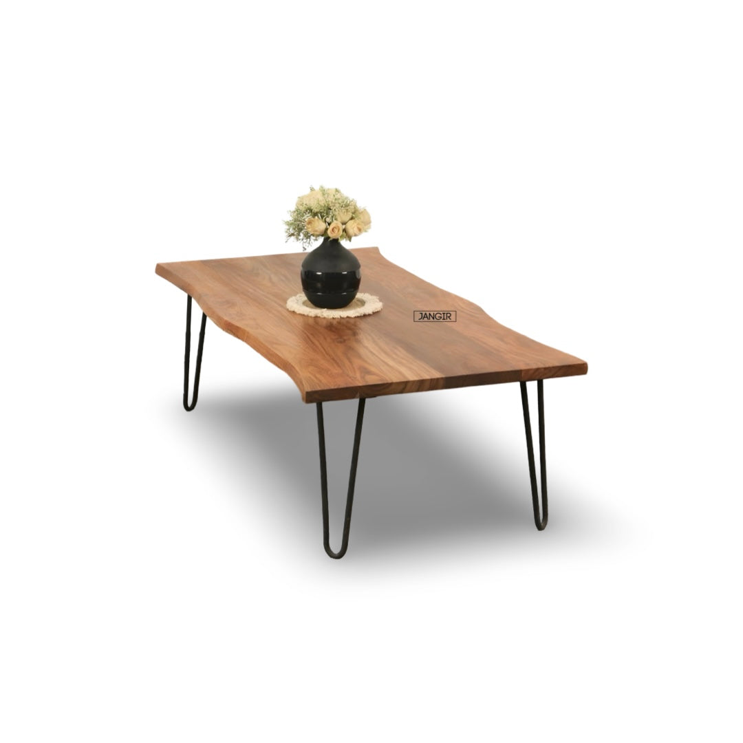 Upgrade your living room with the Wire Premium Live Edge Coffee Table! Shop today Stylish and sturdy wooden center tables near you in Bangalore