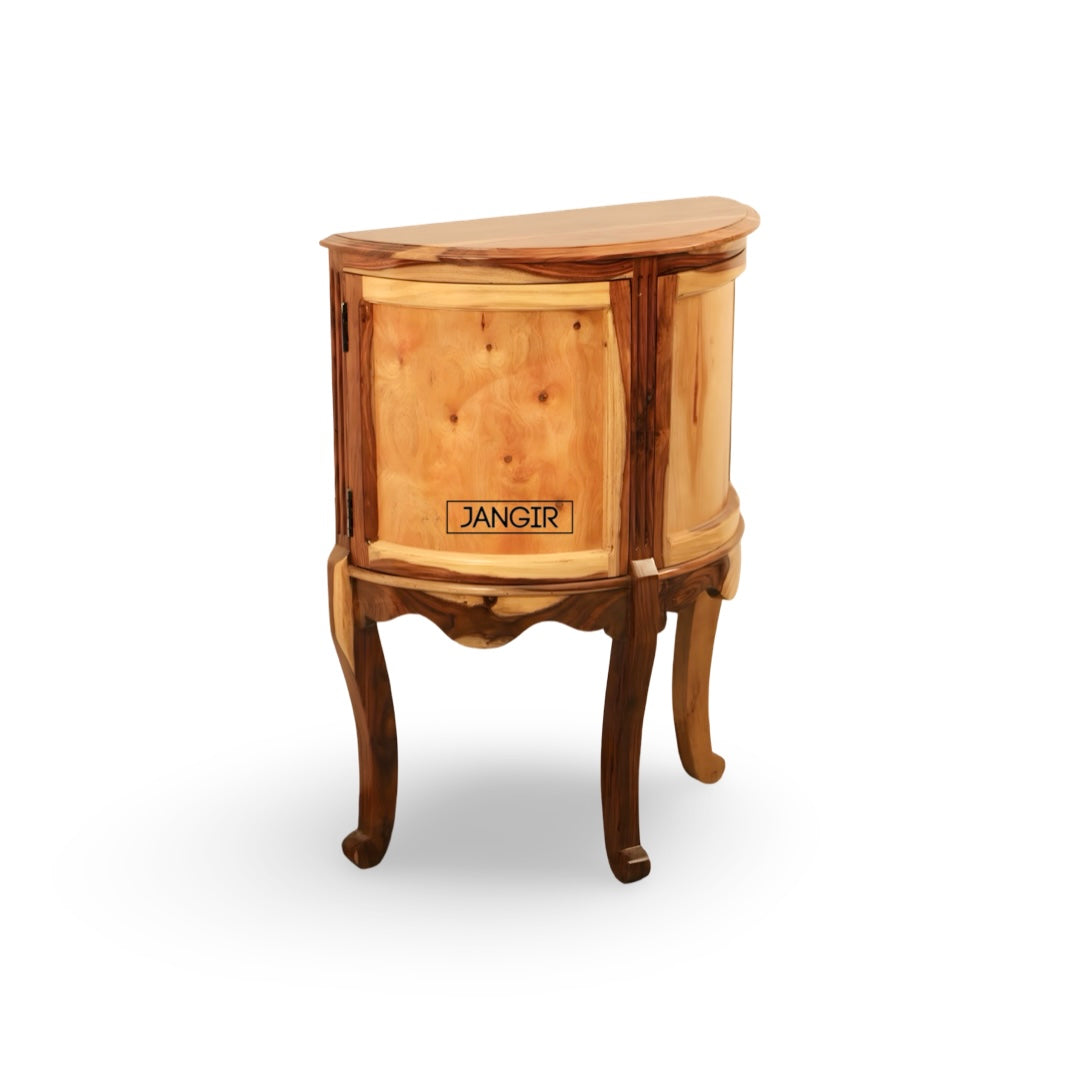 Add charm in living room with our sheesham wood Half Moon Rustic Wood Console Table. Buy console table with storage for entryway, hallway near you in Bangalore