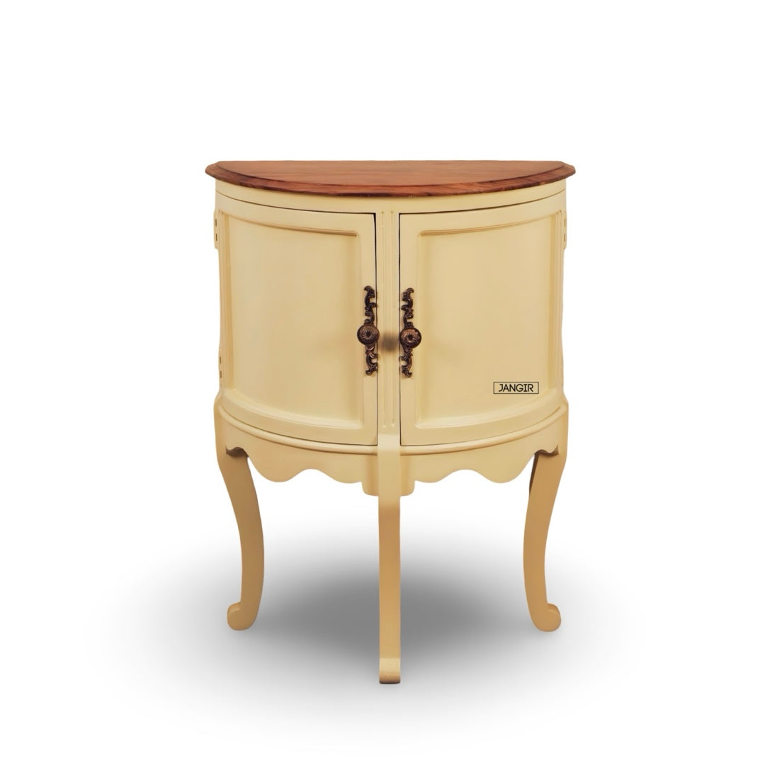 Add charm in living room with our sheesham wood Half Moon Rustic Wood Console Table. Buy console table with storage for entryway, hallway near you in Bangalore