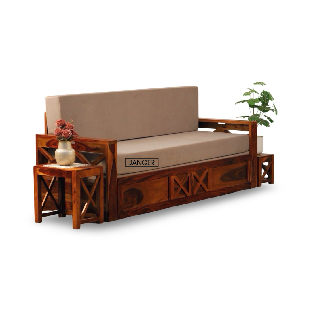Max Sheesham Wood Sofa cum Bed.