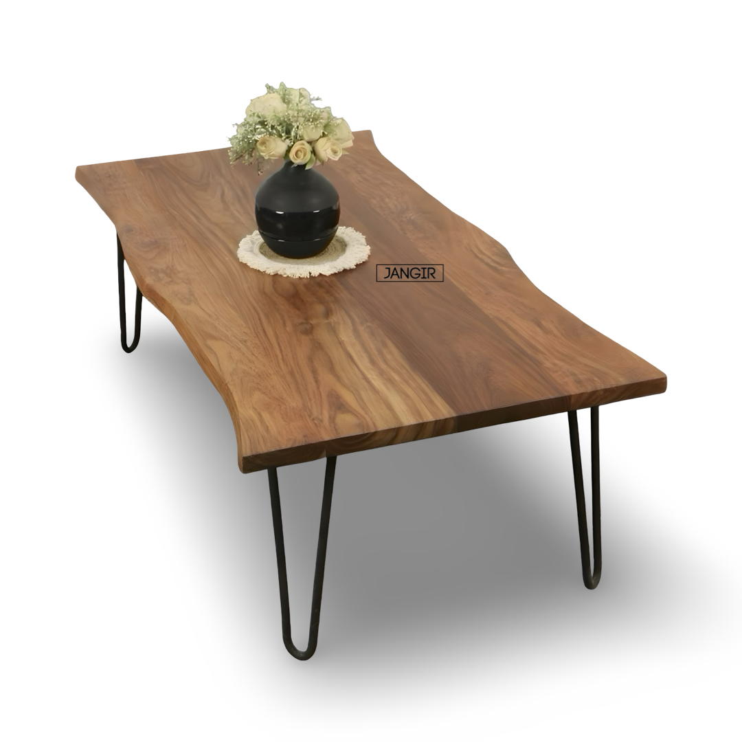 Upgrade your living room with the Wire Premium Live Edge Coffee Table! Shop today Stylish and sturdy wooden center tables near you in Bangalore