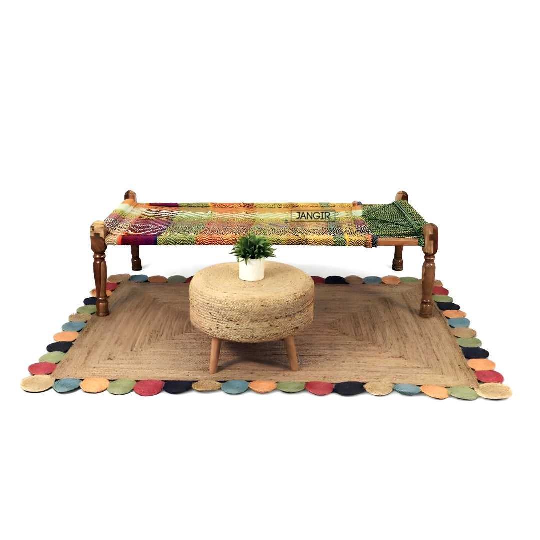 Discover our Multi Colour Charpai, made with sheesham wood. Buy authentic Rajasthani designs wooden charpai bed and Khatiya online near you at best price!