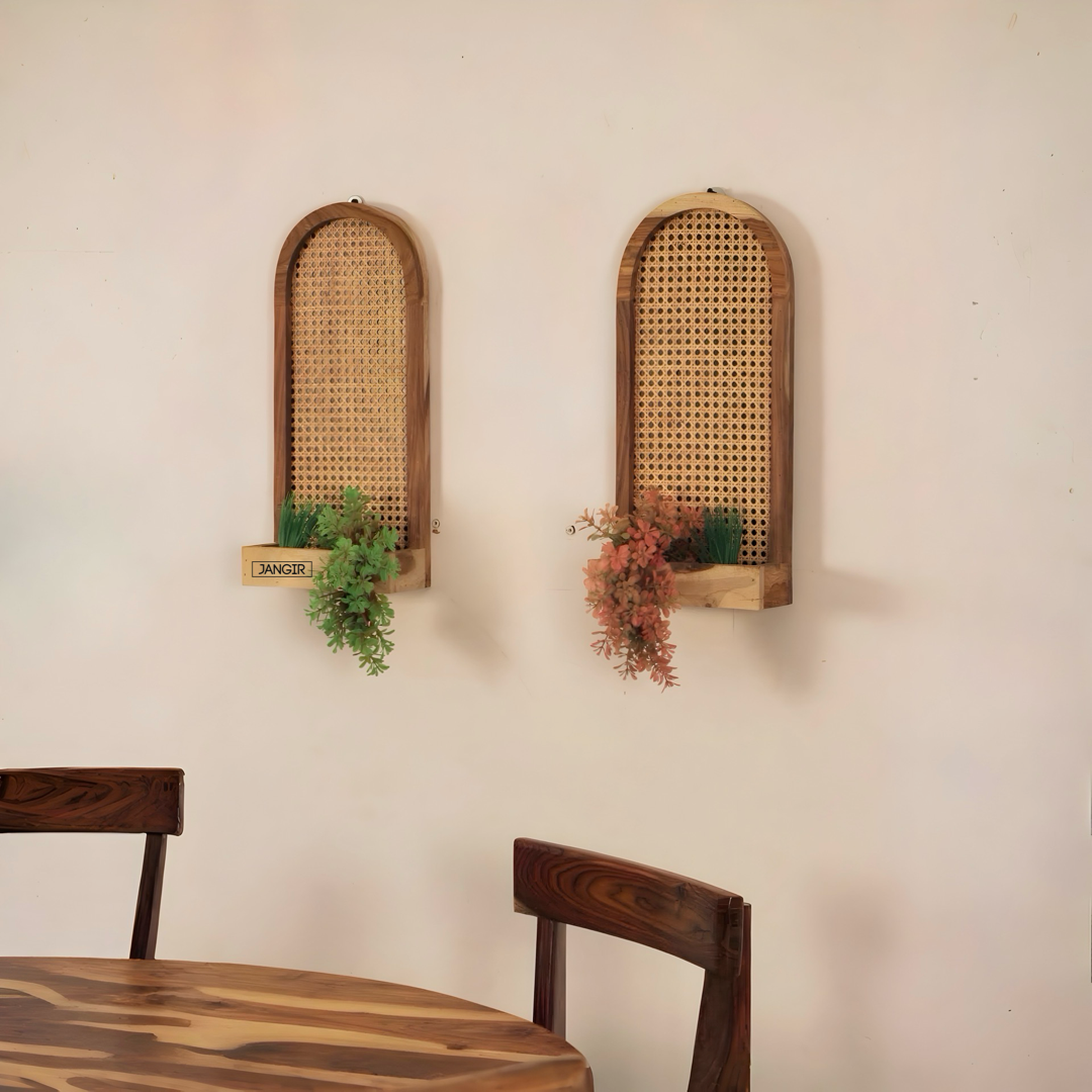 Elevate your home with the Arch Cane Wall Decor self—crafted from natural cane and sheesham wood. Shop now to enhance any room elegantly near you in Bangalore