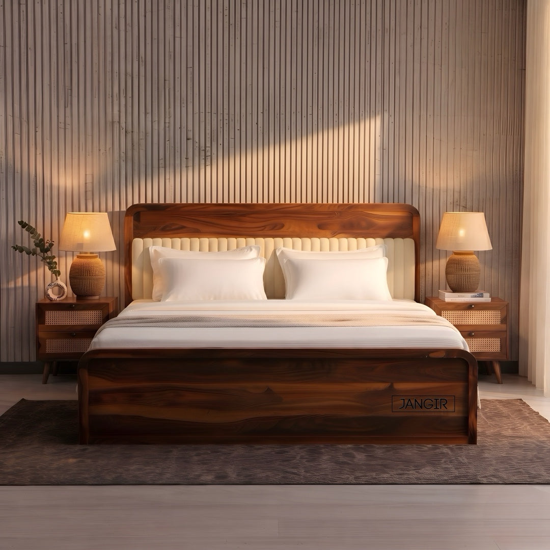 Liner Sheesham Wood Storage Bed