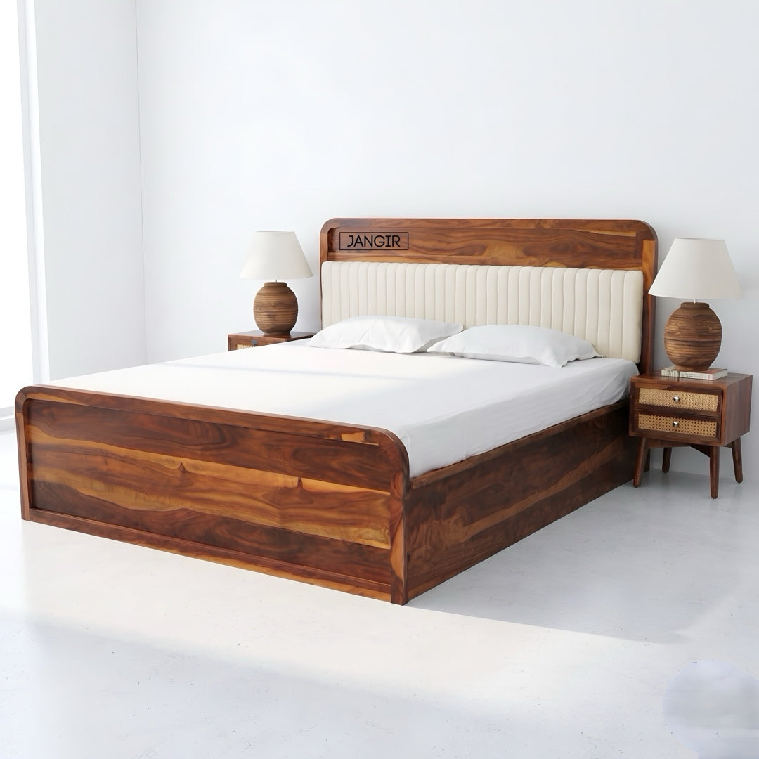 Liner Sheesham Wood Storage Bed