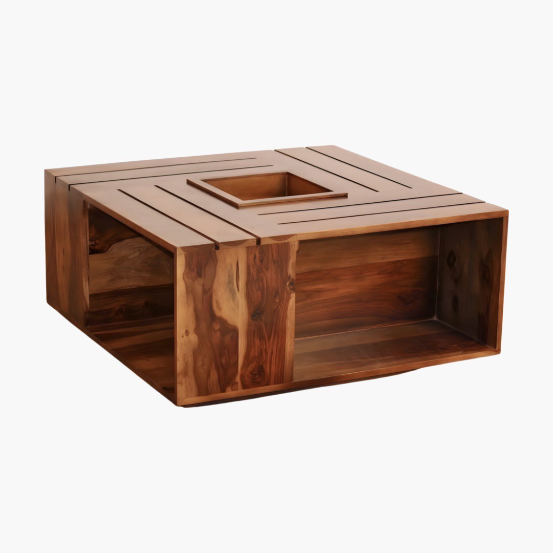 Transform your living space with our exquisite designer center tables crafted from sheesham wood,  with ample storage solutions for all your essentials. Shop the best Coffee tables in Bangalore now!
