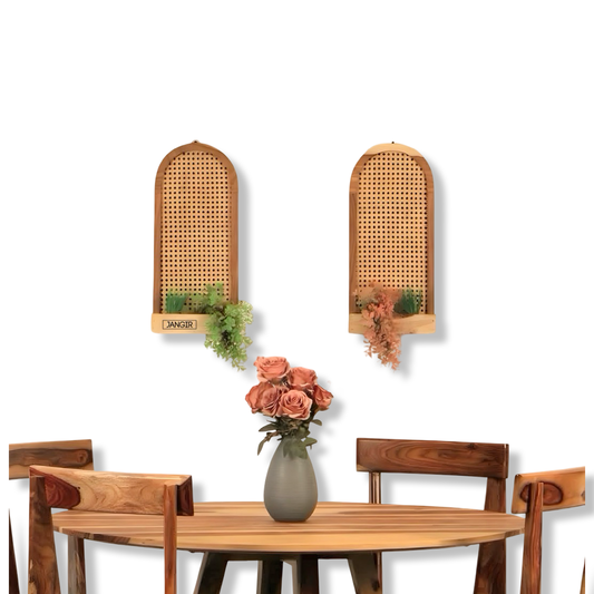 Elevate your home with the Arch Cane Wall Decor self—crafted from natural cane and sheesham wood. Shop now to enhance any room elegantly near you in Bangalore