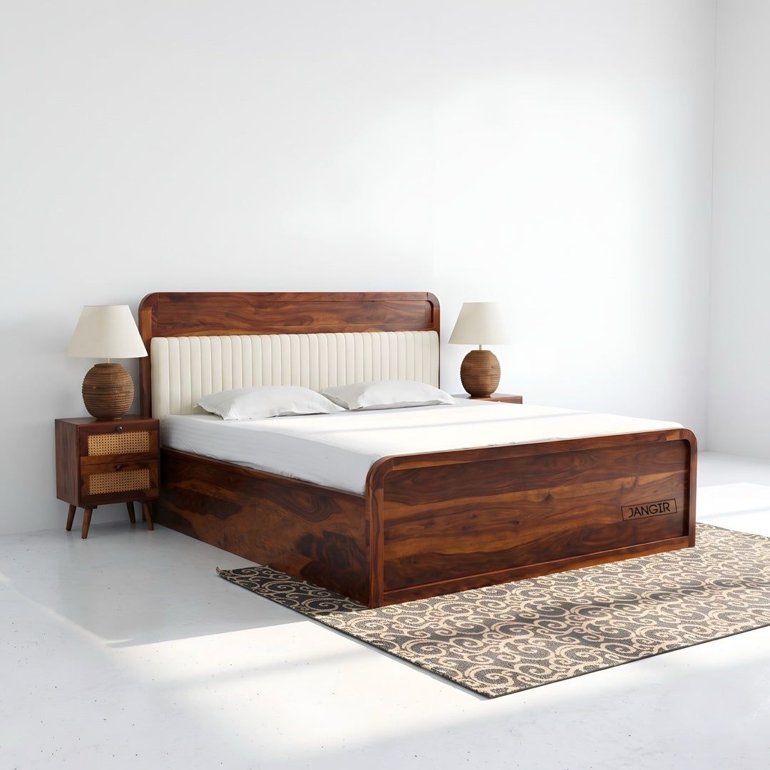Liner Sheesham Wood Storage Bed