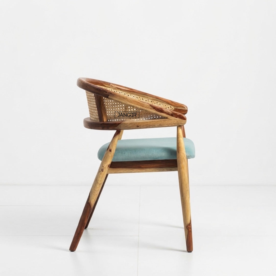 Comfort Live Edge Dining Table With Cane Chairs