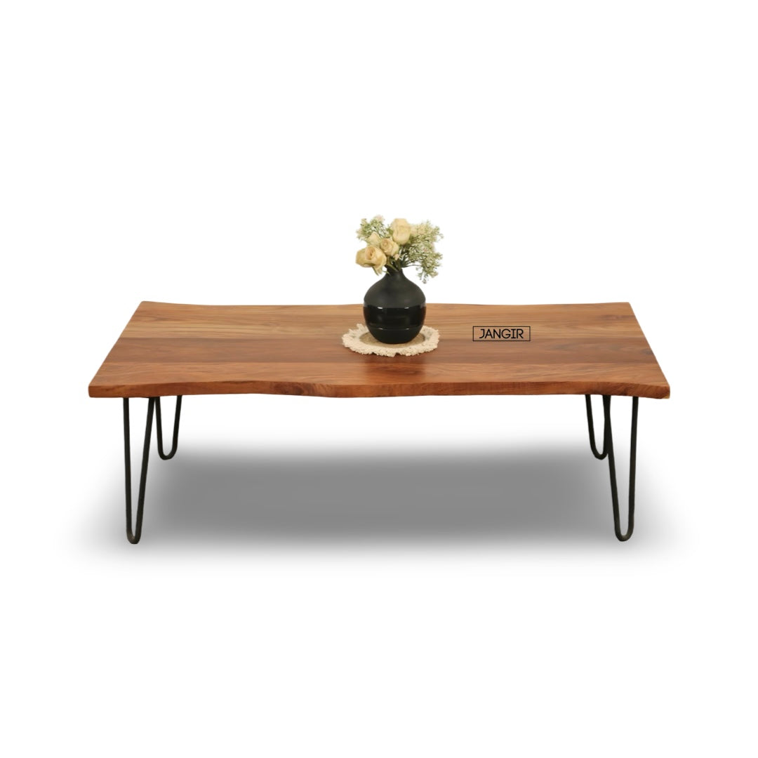 Upgrade your living room with the Wire Premium Live Edge Coffee Table! Shop today Stylish and sturdy wooden center tables near you in Bangalore