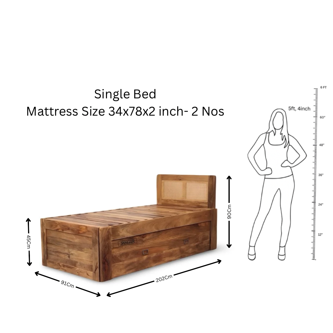 Discover our Space Saving Expandable Bed, Sheesham or mango wood made, smart storage & seamless style. Buy folding bed for small rooms near you.