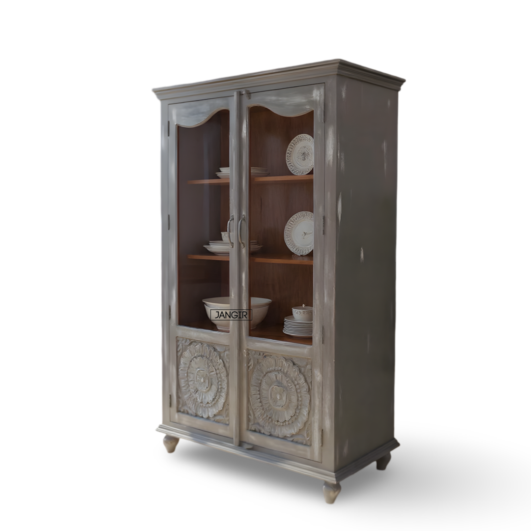 Ramgarh Carved Rustic Crockery Unit