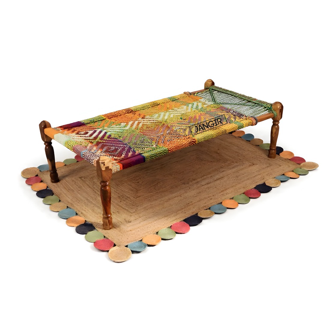 Discover our Multi Colour Charpai, made with sheesham wood. Buy authentic Rajasthani designs wooden charpai bed and Khatiya online near you at best price!
