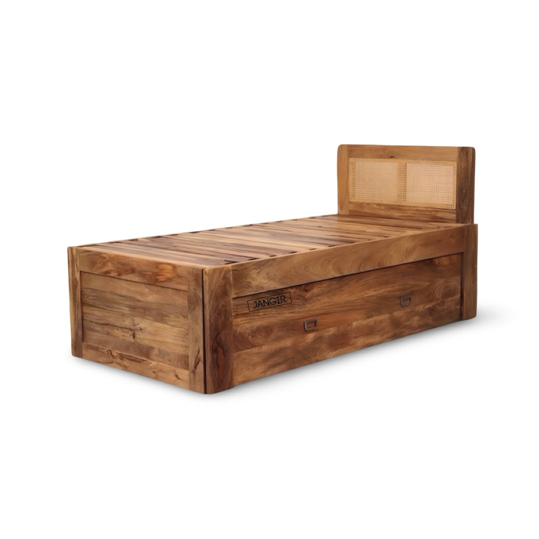 Discover our Space Saving Expandable Bed, Sheesham or mango wood made, smart storage & seamless style. Buy folding bed for small rooms near you.
