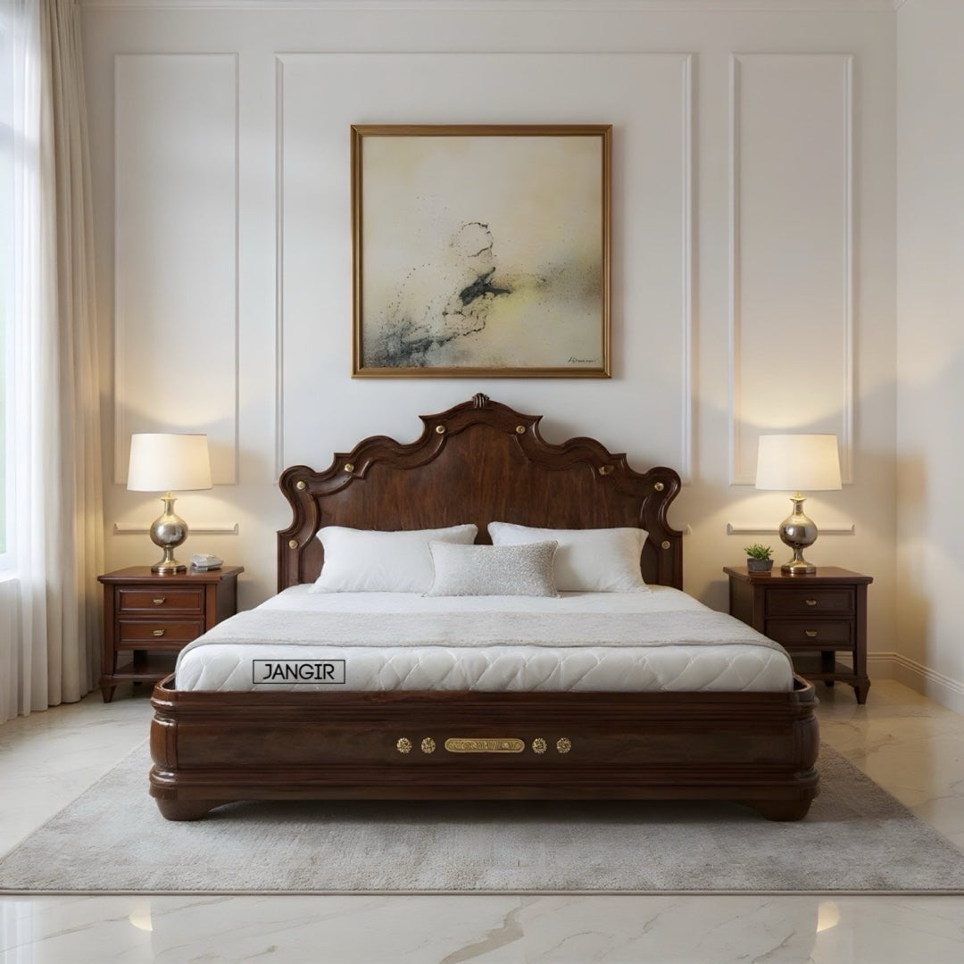 Jaipuri Maharaja Carved Bed