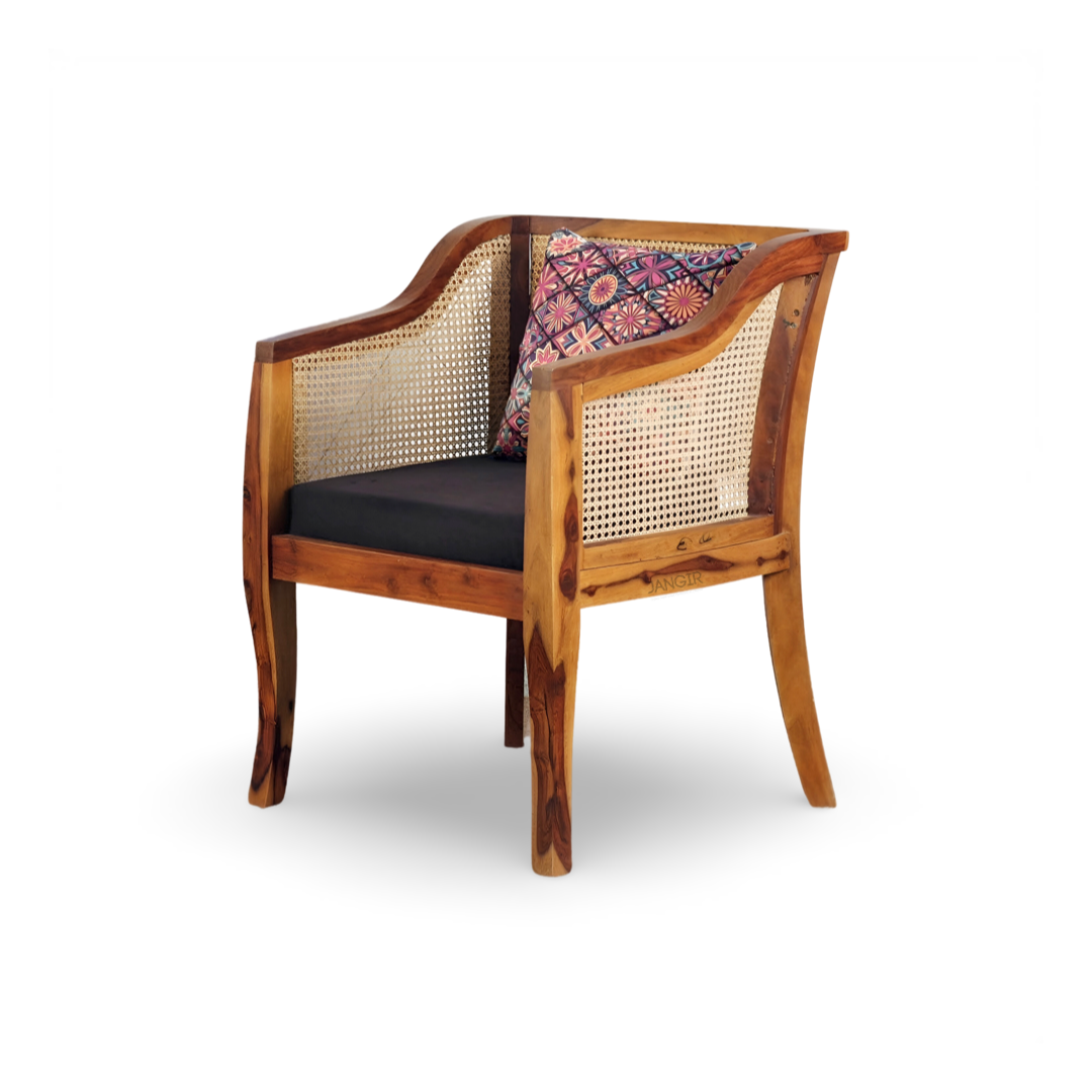 Cane wood discount chair