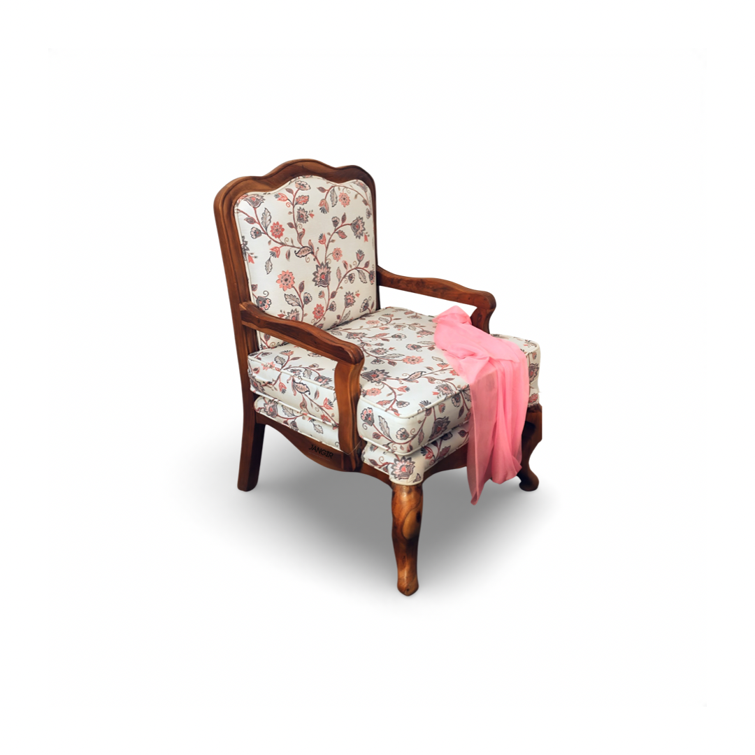 Upgrade your Living room with our sheesham wood French Solid Wood Living Room Chair. Buy Wooden  accent chair for your living room near you in Bangalore !