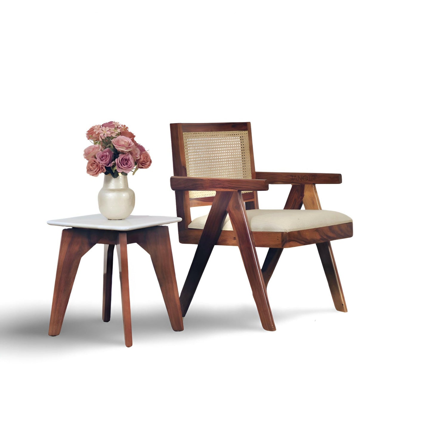 Enhance your living room with our exquisite collection of wooden cane chairs. Crafted from durable sheesham wood, our wooden easy chairs combine comfort and style with wicker. Explore our range now!