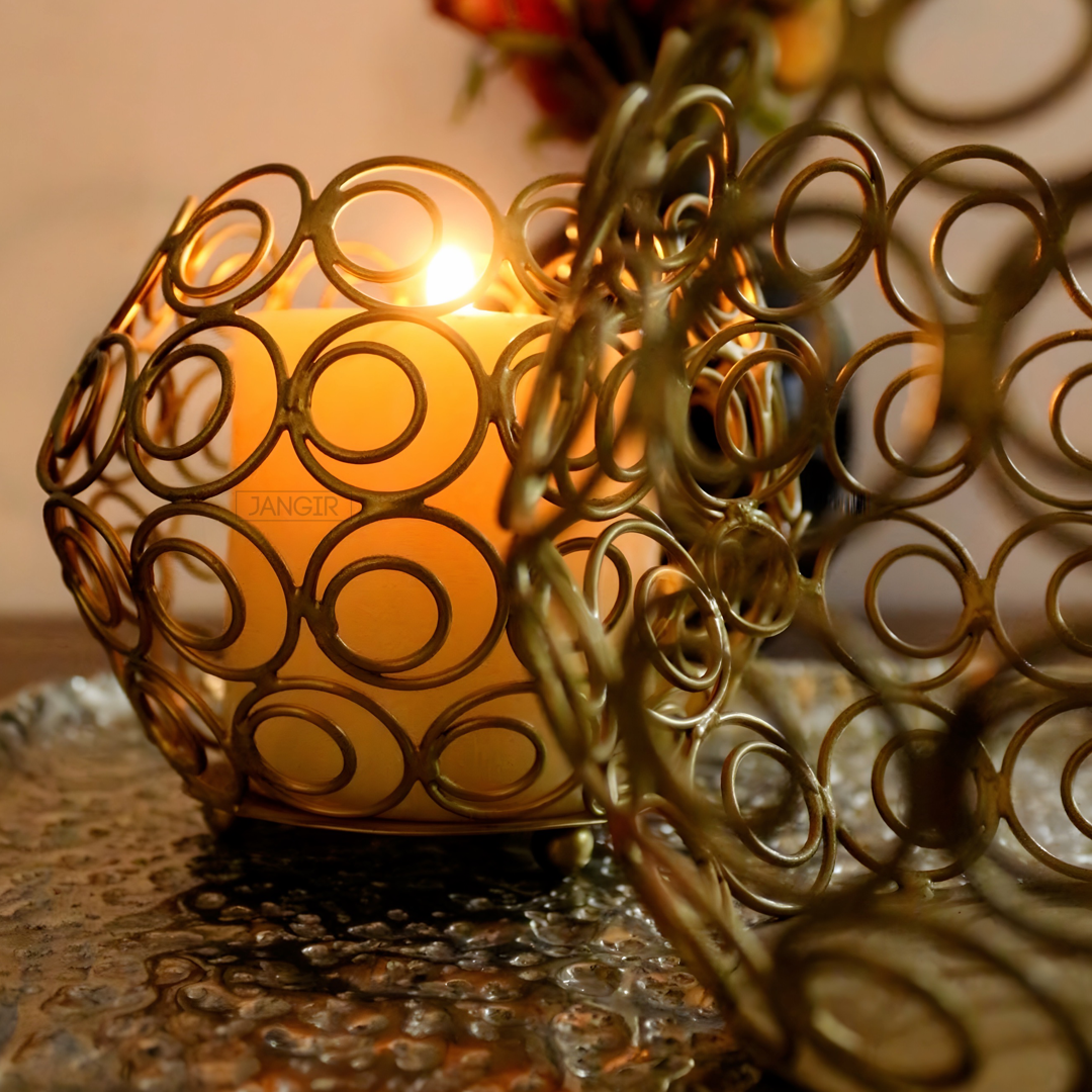 Candle Holder - Elevate your home decor with our elegant Candle Holder. Crafted from metal, this sophisticated candle holder effortlessly enhances any space. Display your favourite candles in style