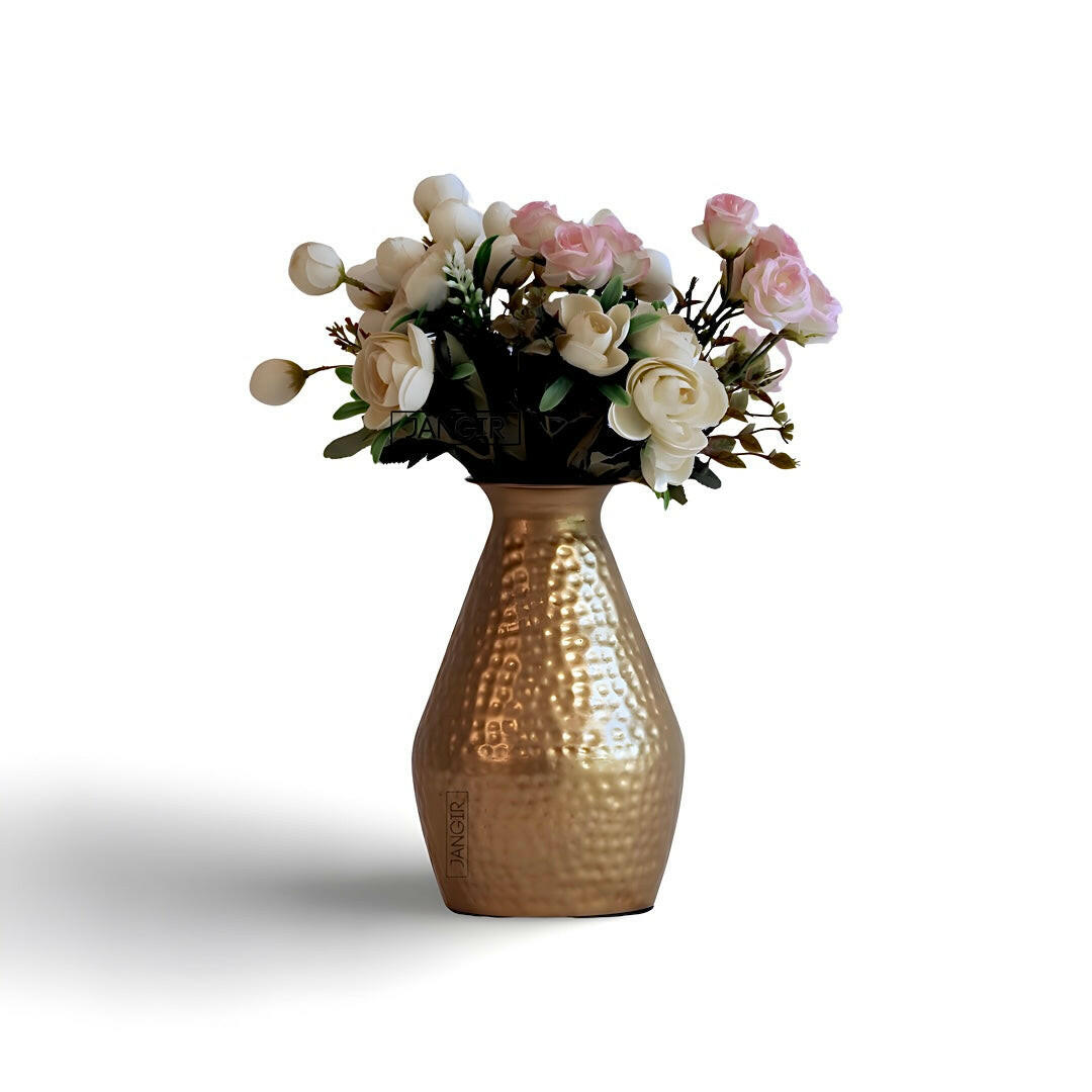 Discover the elegance of our handcrafted hammered metal vase with a sleek brass finish near you in Bangalore. Add a touch of sophistication to your living room or gift it to someone special today!