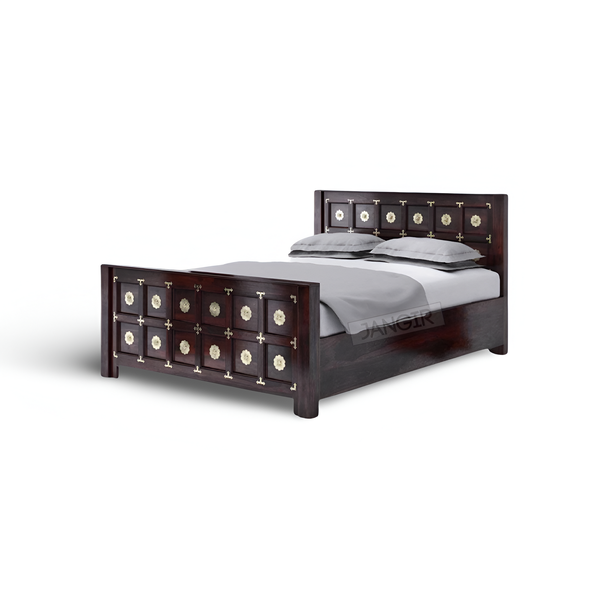 Buy Designer antique and vintage beds Brass wooden bed in Bangalore