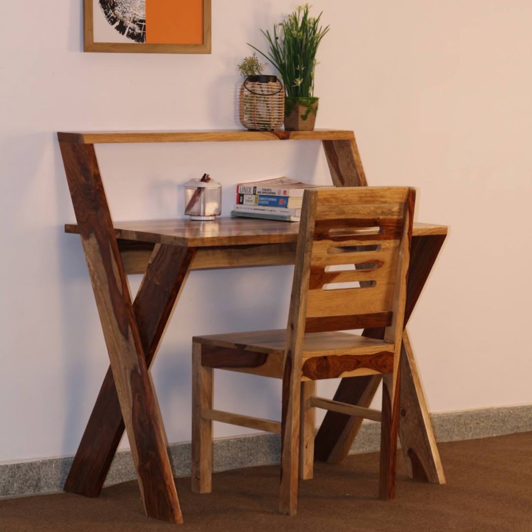 Sleeker Solid Wood Study Table - Main Image