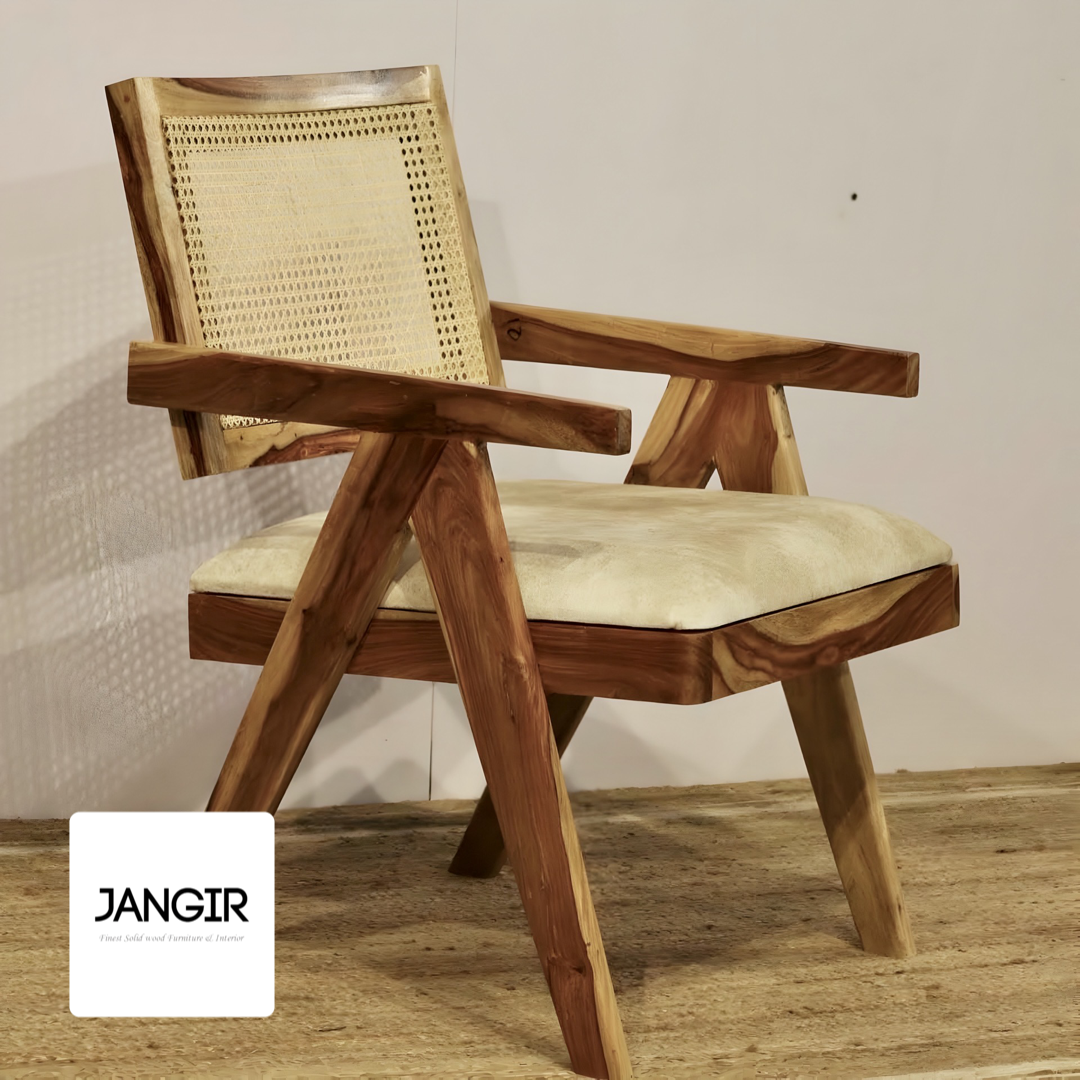 Enhance your living room with our exquisite collection of wooden cane chairs, made from sheesham wood, our wooden easy chairs combine comfort and style with wicker. Explore our range now in Bangalore
