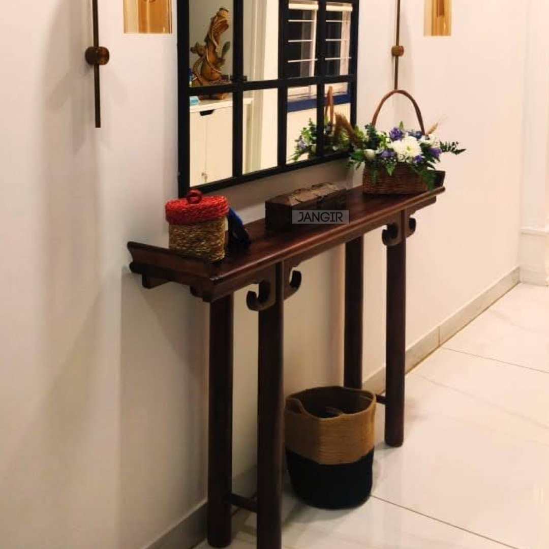 Complete your home's grand entrance with our elegant entryway table at our online store, crafted from sheesham wood, this entryway table is ideal for any hallway or foyer. Upgrade your space now!