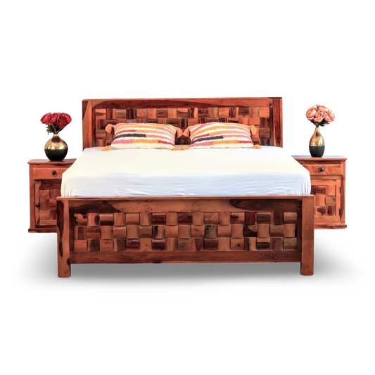 Niwar Solid Wood Storage Bed