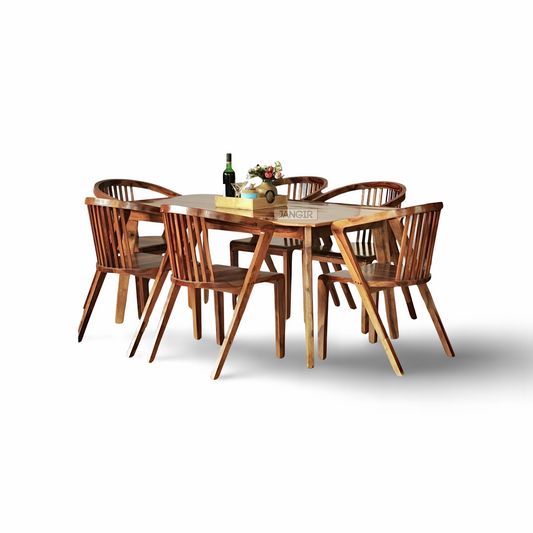 Elevate your dining space with our modern and designer Europa dining set, made from Sheesham wood.  Buy six-seater or four-seater dining table today !