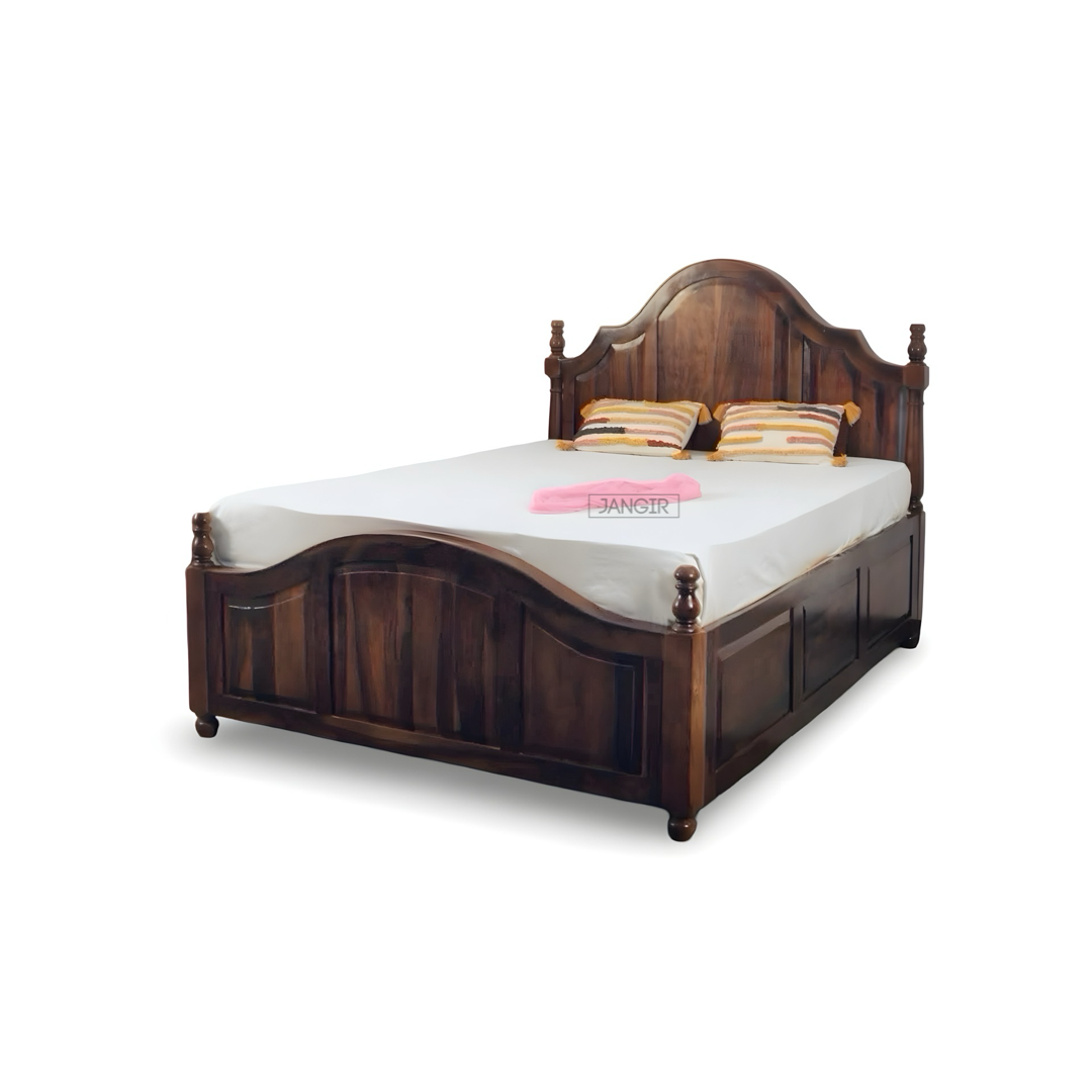 Discover the Royal Princess Sheesham Wood Bed with Storage. Buy Traditional poster bed in King or Queen size near you in Bangalore. Upgrade your bedroom now!