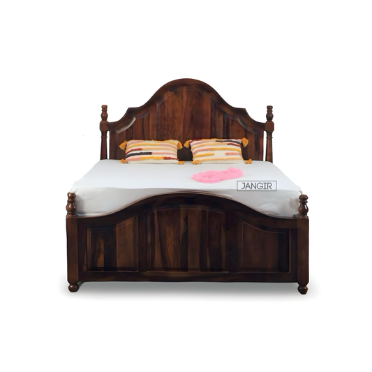 Discover the Royal Princess Sheesham Wood Bed with Storage. Buy Traditional poster bed in King or Queen size near you in Bangalore. Upgrade your bedroom now!