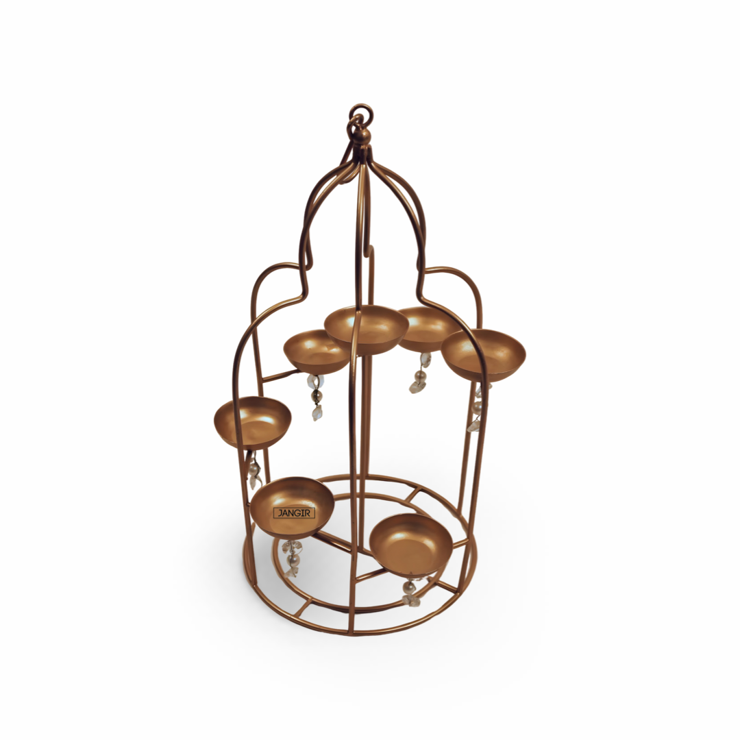 diya decoration - Elevate your Diwali decorations with our Diya Holder Tea Light Holder -Crafted from metal, Illuminate your space with multiple tea lights held by this versatile piece, Buy now