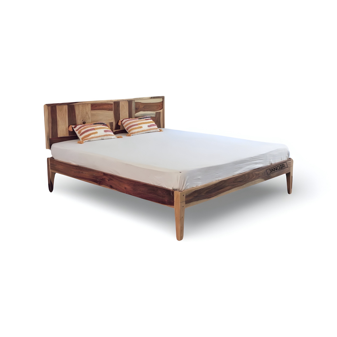 Elevate your bedroom with our modern Hilton Solid Wood Bed, made with sheesham Wood. Shop King and queen size modern beds near you in Bangalore today !