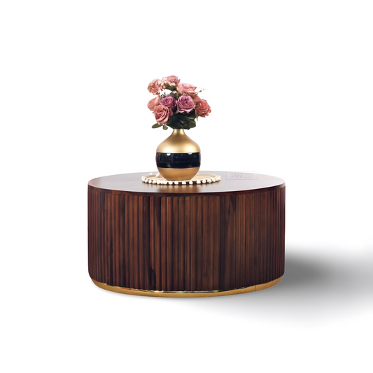 Discover the perfect addition to your home decor - a sleek and modern round coffee table crafted from  sheesham wood. Make a statement in living room with this center table, designed to impress.