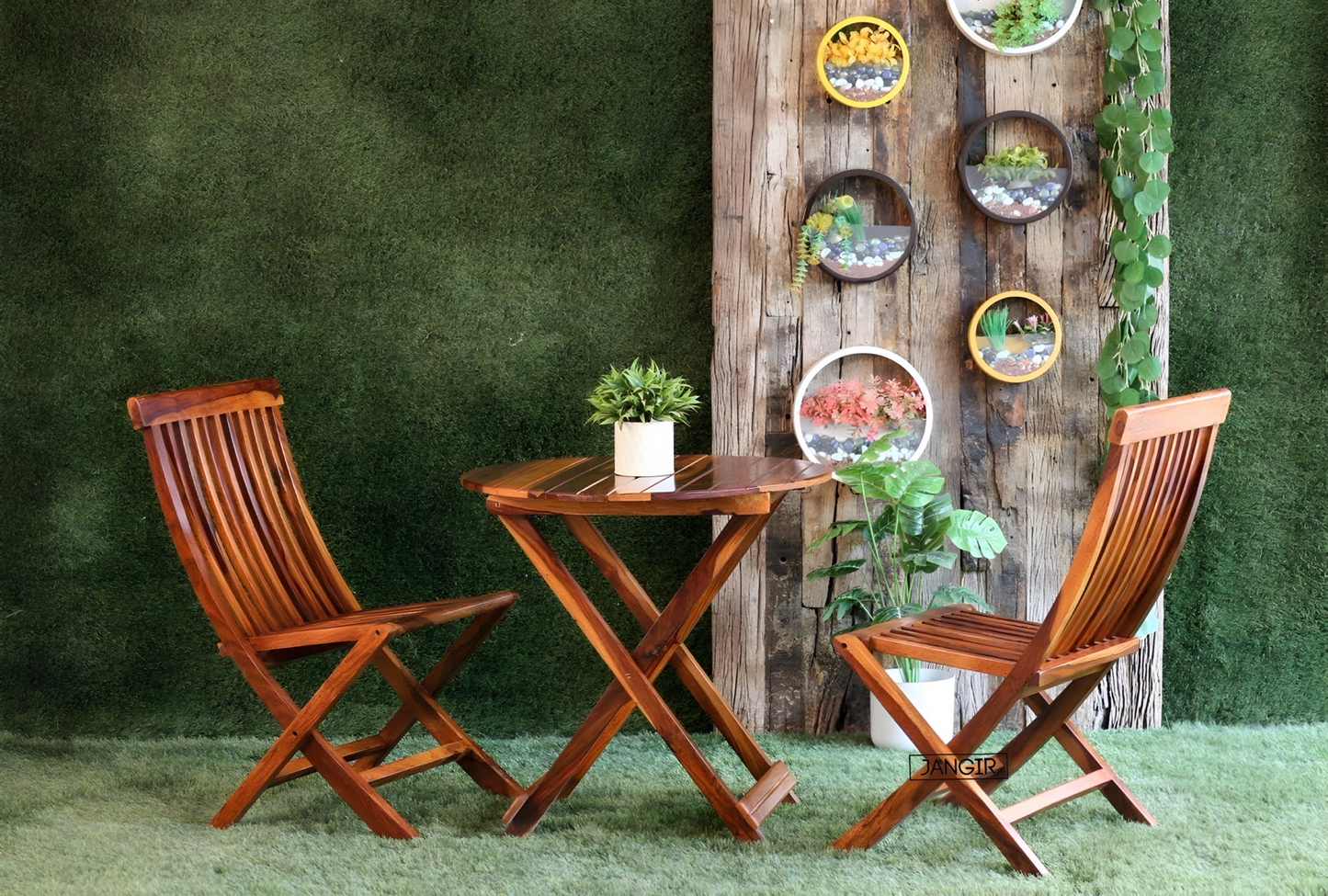 Shop sheesham wood outdoor table and chair set in Bangalore at unbeatable prices! Transform your garden or balcony with our outdoor chairs & table set.