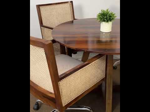 Enhance your workspace with our Cane Office Chair, made with sheesham wood and natural Cane. Buy designer wicker &rattan home office chair near you in Bangalore