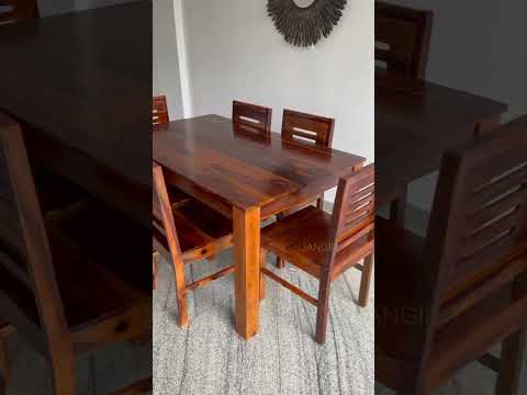 Apple Dining Table Set is perfect for any dining room, crafted with sheesham wood. Buy modern & budget friendly Dining table for your space in Bangalore !