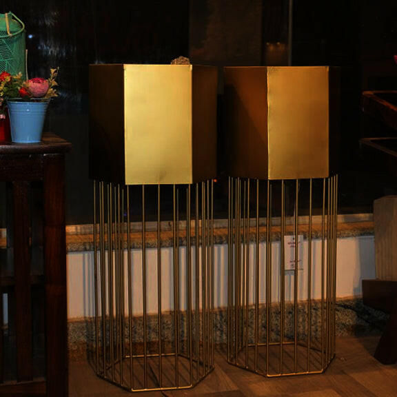 Golden Wire Planter set.