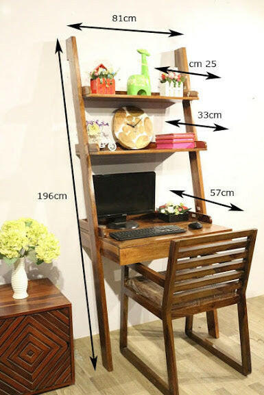 Landon Compact Study Table With Book Self | Jangir Decor