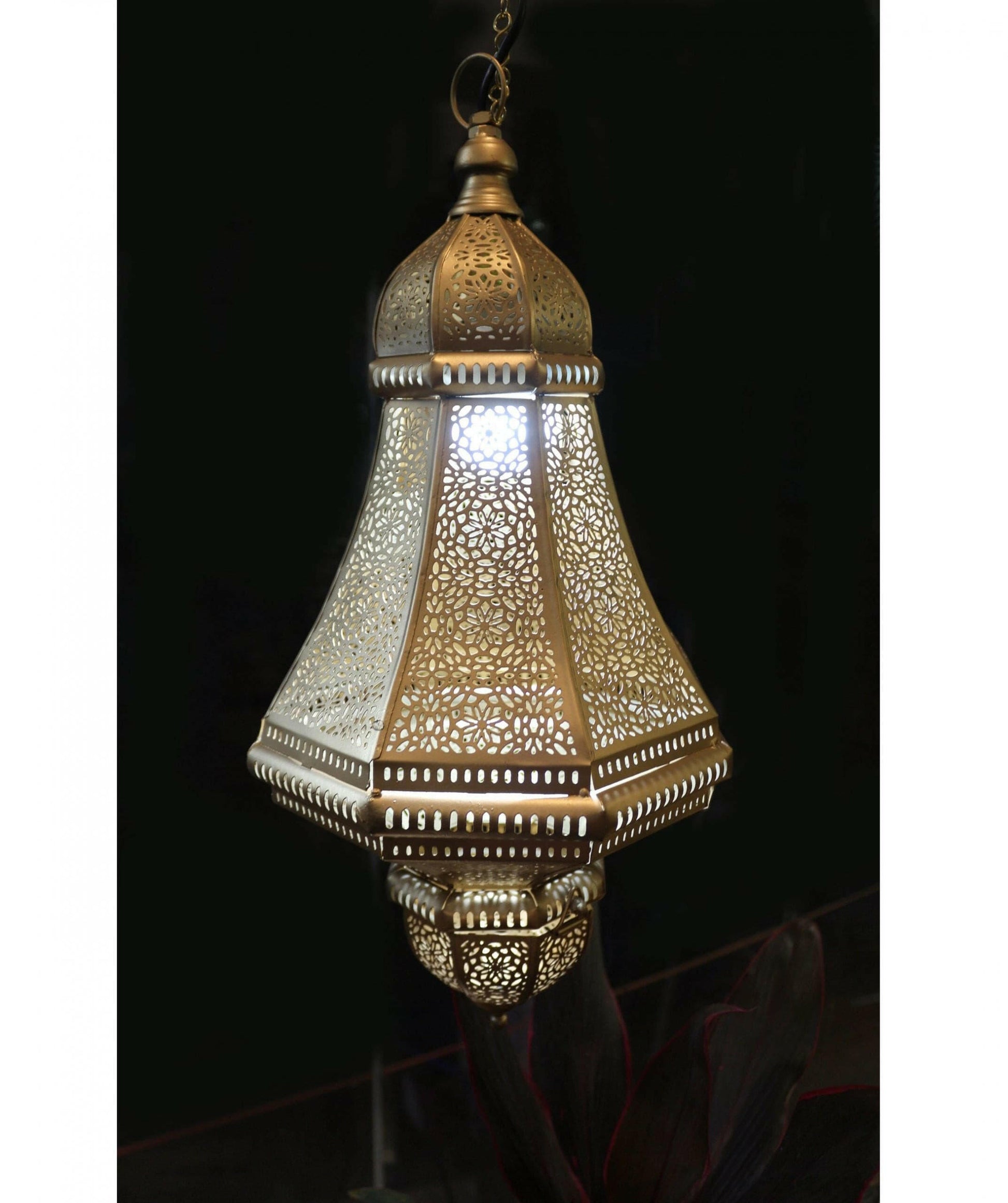 Moroccan Hanging Pendant Light (Golden).