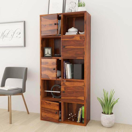 Office Book Racks Book Rack for Home Office Solid Wood Prediyad | Jangir Decor Bangalore